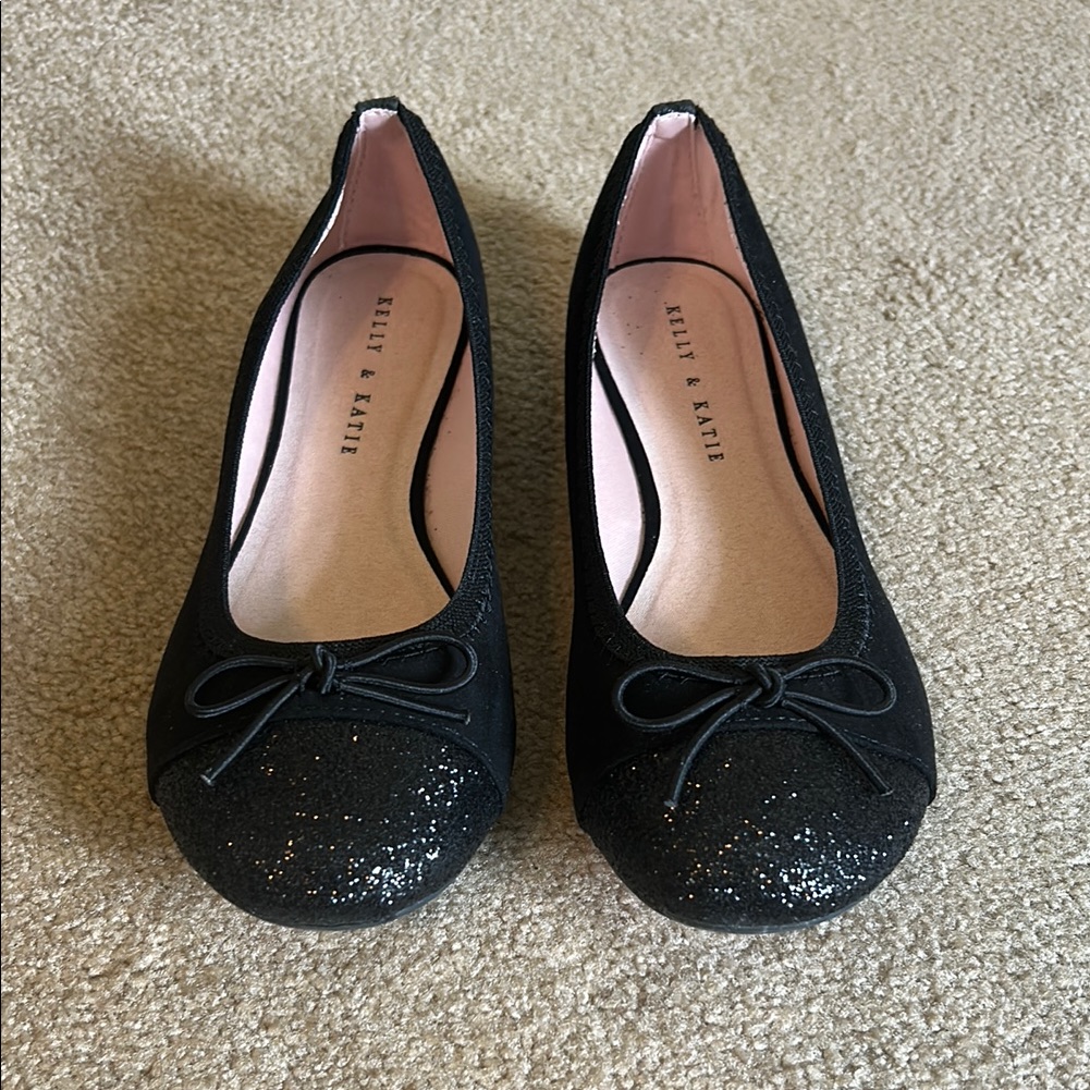 Brand New Kelly  Katie Black Glitter Ballet Flats